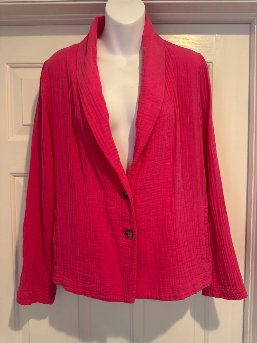 Xirena Cullen Jacket Cotton Gauze- Pink Mauve Size M